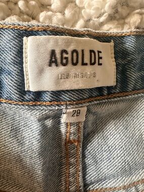 Agolde Tone Cherie High Rise Straight Jeans - Light Denim Blue
